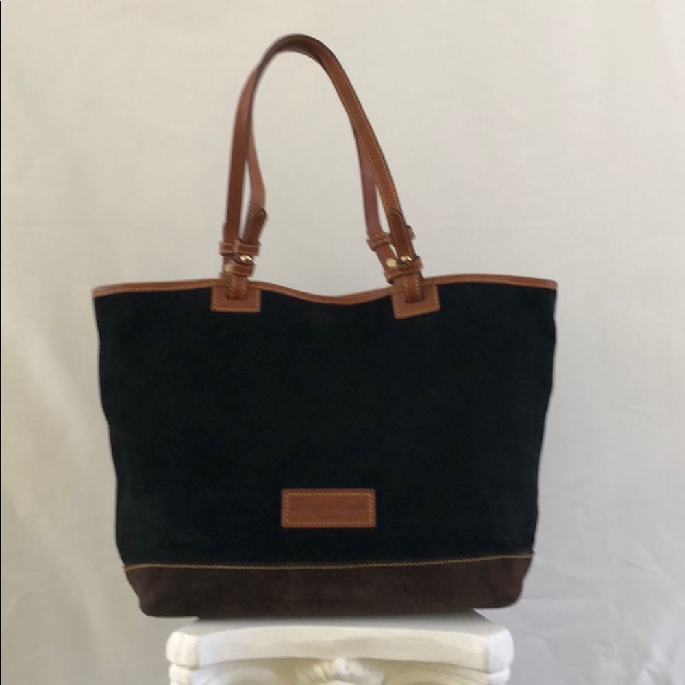 Dooney & Bourke Black and Brown Suede Bag
